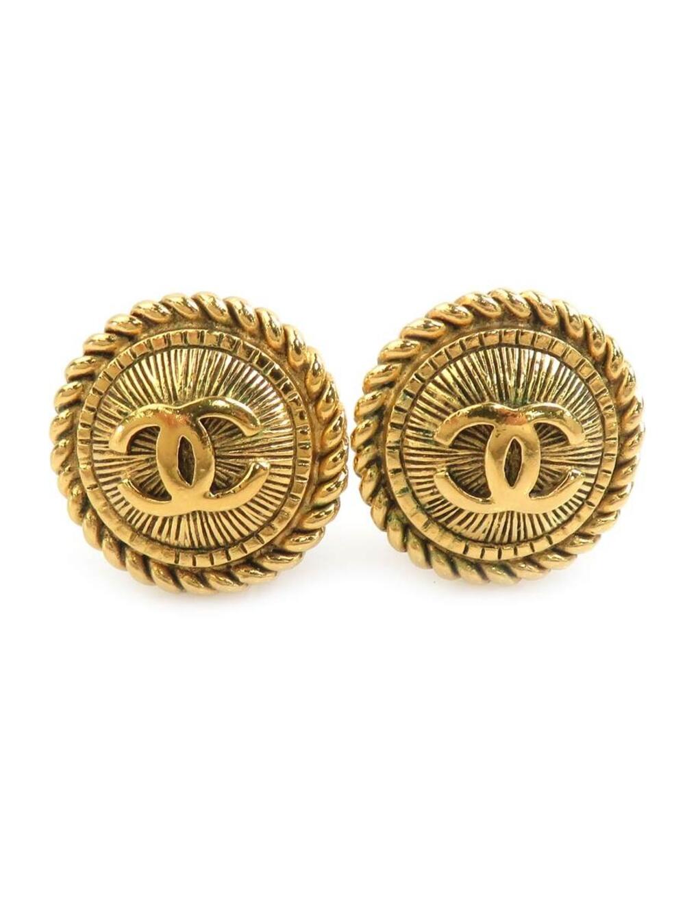 Auth Chanel Cc Logo Clip On Earrings #293540C33B